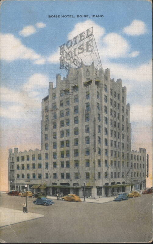 Boise Hotel with Large Rooftop Sign Idaho
