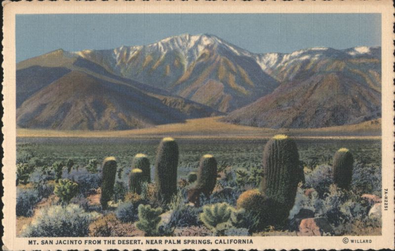 MT. SAN JACINTO FROM THE DESERT, NEAR PALM SPRINGS California