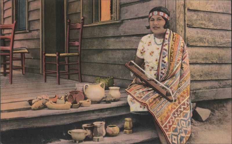 Cherokee Indian Pottery & Bead Maker, North Carolina