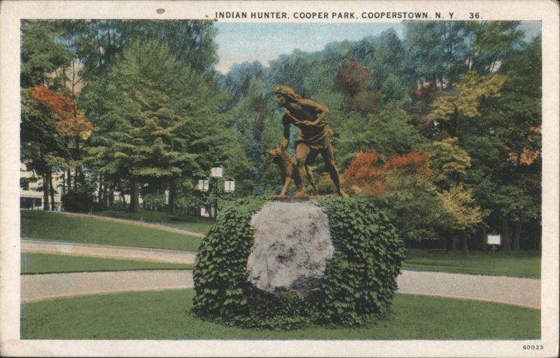 Indian Hunter Statue, Cooper Park Cooperstown New York