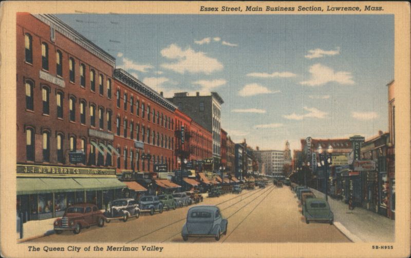 Essex Street Main Business Section, Lawrence, MA Massachusetts