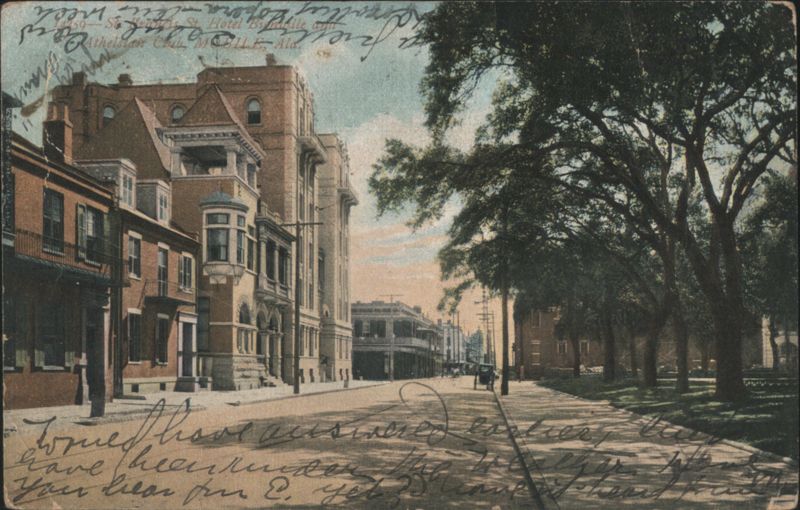 Athelstane Club & St. Hotel, Mobile, AL Street Scene Alabama