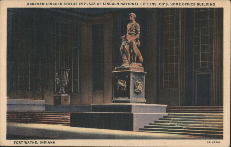 Abraham Lincoln Statue, Lincoln National Life Ins. Co. Plaza Fort Wayne Indiana