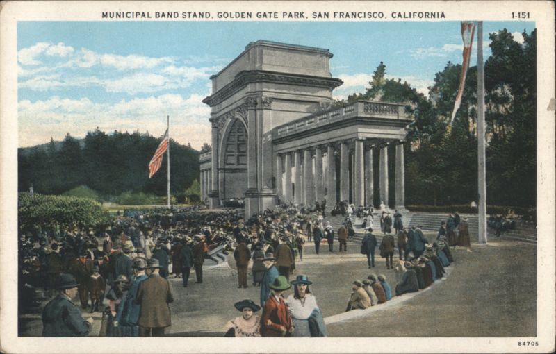 Municipal Band Stand, Golden Gate Park San Francisco California