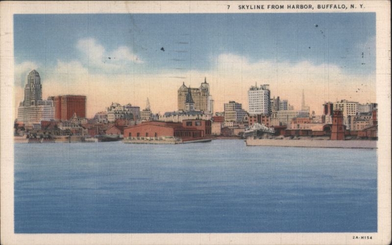 Skyline from Harbor, Buffalo, NY New York