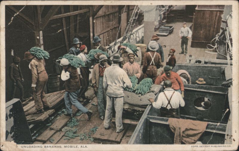 Unloading Bananas, Mobile, AL Alabama