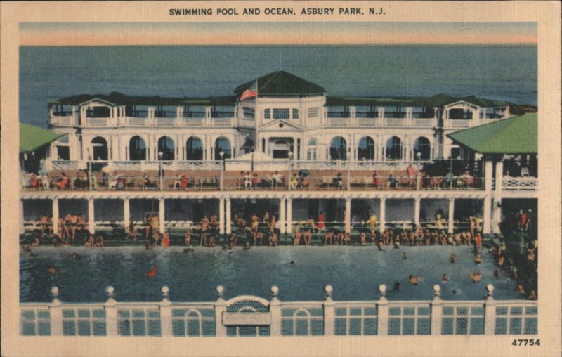 Swimming Pool and Ocean, Asbury Park, NJ New Jersey