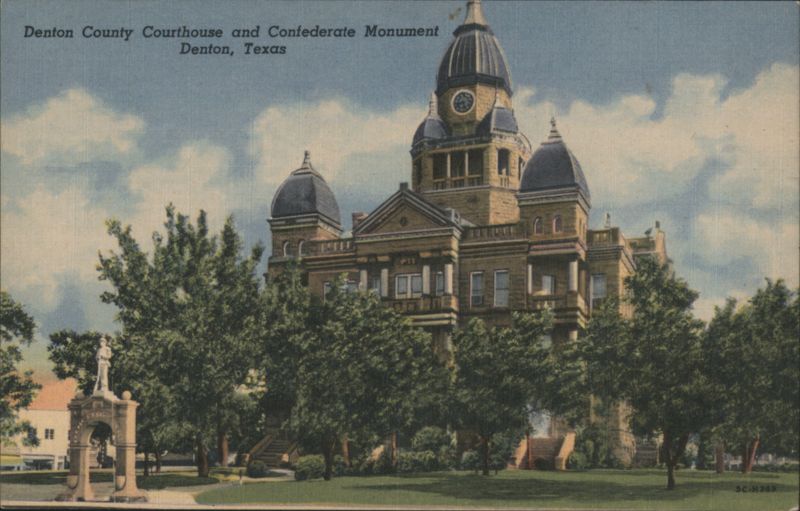 Denton County Courthouse and Confederate Monument Texas