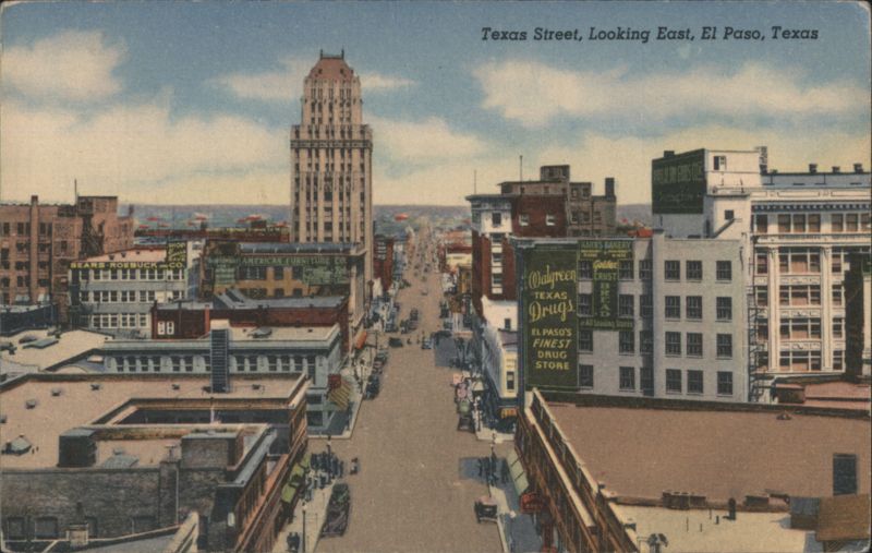 Texas Street, Looking East, El Paso, Texas