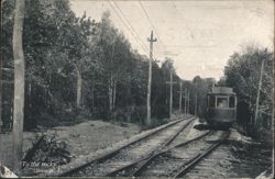 Olean, NY Streetcar 'To the rocks Postcard