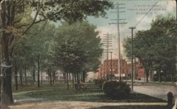 Lincoln Park, East State St., Olean, NY Postcard
