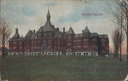 High School, Olean, NY Postcard