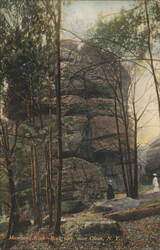 Mammoth Rock - Rock City, near Olean, NY Postcard