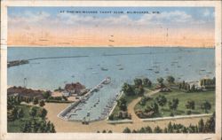 Milwaukee Yacht Club, Milwaukee Bay, WI Postcard