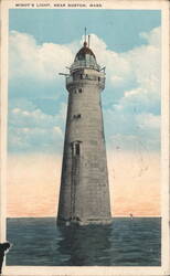 Minot's Light, Near Boston, MA Postcard