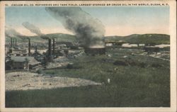 Vacuum Oil Co Refineries & Tank Field, Largest Crude Oil Storage Postcard