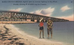 Bahia Honda Bridge, Highest Span, Overseas Highway, FL Postcard