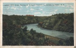 Genesee River Gorge, St. Bernard's Seminary in Distance Postcard