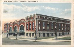 New York Central Station, Rochester, NY Postcard