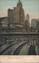 Underground R. R. and Brooklyn Bridge Terminal Postcard
