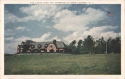 The Lodge Entrance to Howe Caverns, NY Postcard