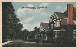 Main Street East from Center, Residential View, Hornell, NY Postcard