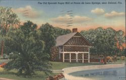 Old Spanish Sugar Mill, Ponce de Leon Springs Postcard