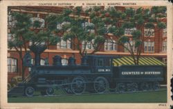 COUNTESS OF DUFFERIN C.P.R. ENGINE NO. 1, Winnipeg Postcard