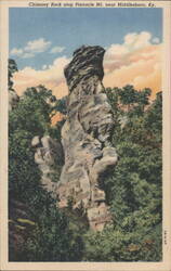 Chimney Rock atop Pinnacle Mt., Middlesboro, KY Postcard