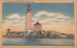 The Graves Lighthouse, Boston Harbor Postcard