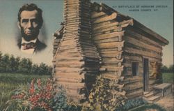 Abraham Lincoln Birthplace Log Cabin, Hardin County, KY Postcard