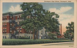 Davenport High School, Davenport, Iowa Postcard