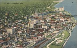 Air View, Davenport, Iowa Postcard