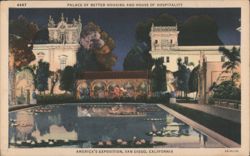 Palace of Better Housing and House of Hospitality, San Diego Postcard