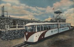 Streamline Train, Summit House, Pikes Peak Postcard