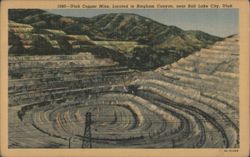 Utah Copper Mine, Bingham Canyon near Salt Lake City Postcard