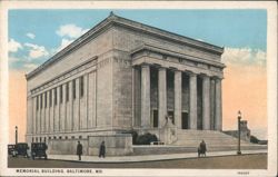 Memorial Building, Baltimore Postcard