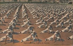 U.S. Navy Recruits Physical Training Program Postcard