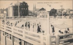 Municipal Swimming Pool, Elizabeth, NJ Postcard