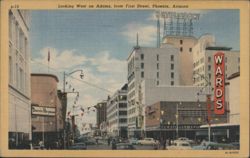 Hotel Adams, Wards, Adams St. from First St., Phoenix, AZ Postcard