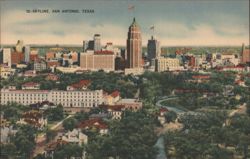 San Antonio Skyline Postcard
