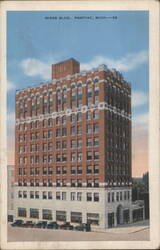 Riker Bldg., Pontiac, MI Postcard