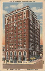 Vicksburg Hotel, Clay and Walnut Street Postcard