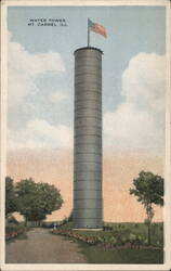 Water Tower, Mt. Carmel, Illinois Postcard