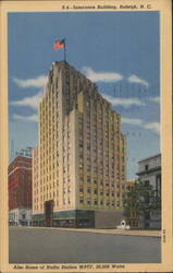 Insurance Building, Radio Station WPTF, Raleigh, NC Postcard