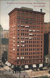 Times Building, Broadway and Chestnut Streets Postcard