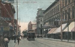 Sparks St. Ottawa Street Scene, Streetcars Postcard