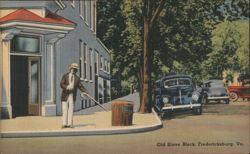 Old Slave Block, Fredericksburg, VA - Corner Commerce & Charles Sts. Postcard