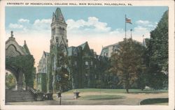 University of Pennsylvania, College Hall, Main Building Postcard