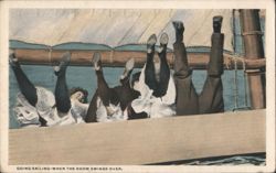 Going Sailing - When the Boom Swings Over Postcard